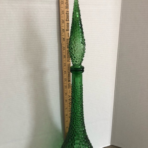 Vtg Empoli Italy Hobnail Genie Bottle with Stopper - Picture 13 of 17